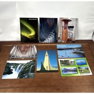 Set of 8, Reykjavik Iceland Collectible Postal Cards Lot,‎ Blue Lagoon Church +